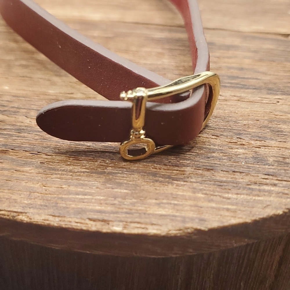 B2803 leather keepsake elephant charm buckle bracelet - Picture 4 of 4
